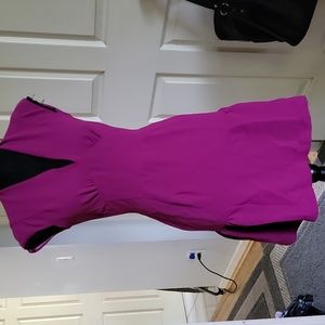 Sandro Fuchsia V-Neck Mini Dress